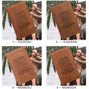 Portafoglio personalizzato con blocco RFID per carte di credito in vera pelle