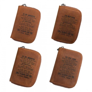 Portafoglio in pelle con porta carte di credito personalizzato