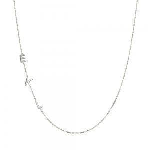 Collar lateral personalizado de inicial