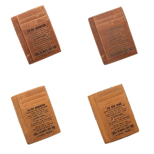 Portafoglio in pelle personalizzato con porta carte di credito per uomo e donna