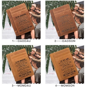 Portafoglio in pelle personalizzato con porta carte di credito per uomo e donna