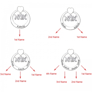 Collana con nome inciso in ebraico per madre