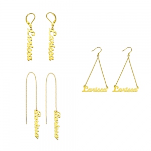 Pendientes con nombre personalizado